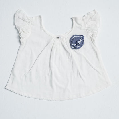 Newborn Girl's White Frock Set