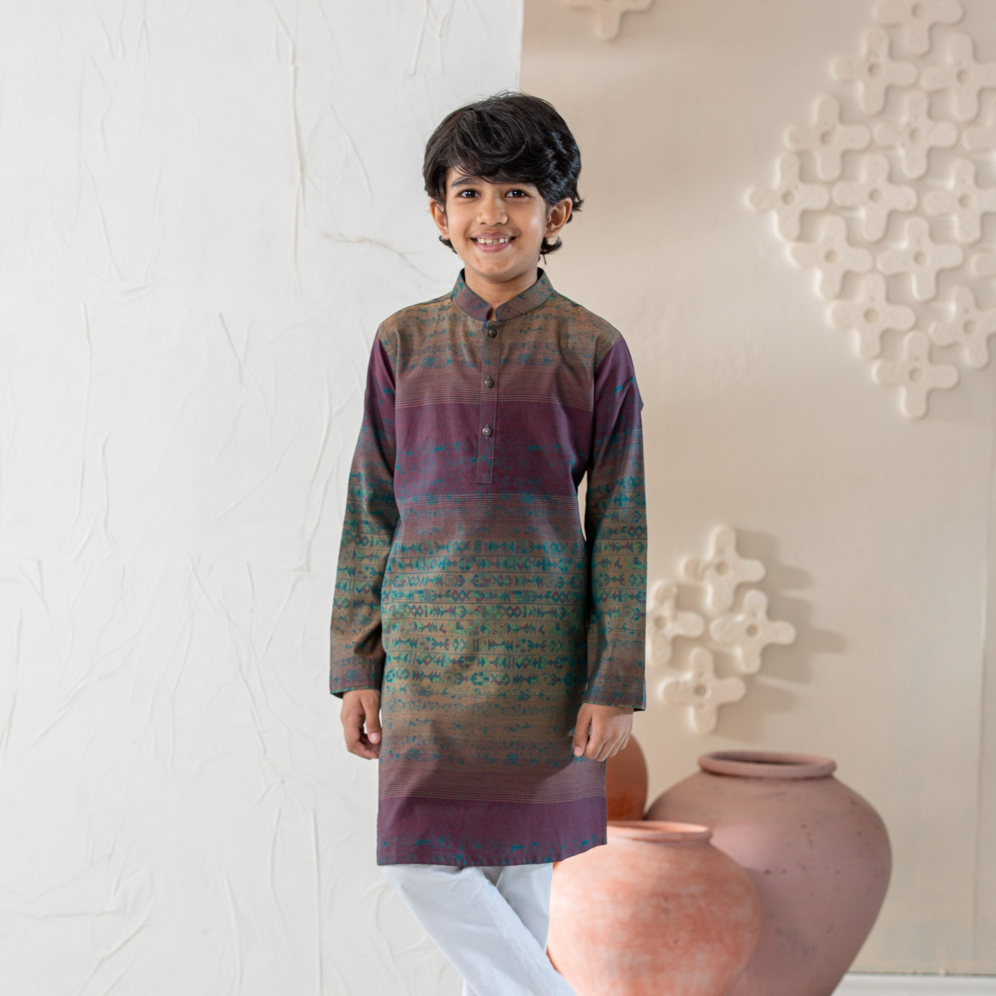 Boy's Teal Basic Panjabi – TwelveBd