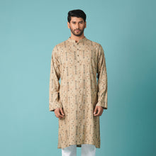 Load image into Gallery viewer, Men&#39;s Beige Printed Panjabi
