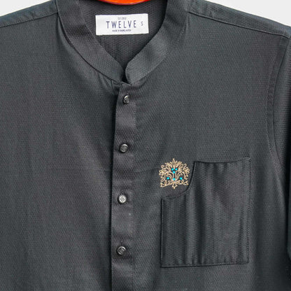 Mens Black Embroidery Panjabi