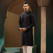 Load image into Gallery viewer, Men’s Black Karchupi Panjabi
