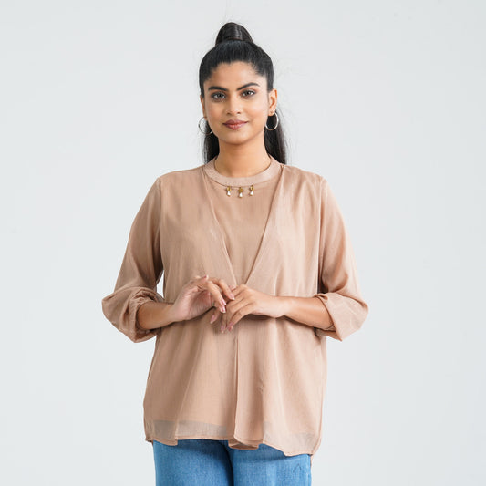 Women’s Georgette Layered Ethnic Top