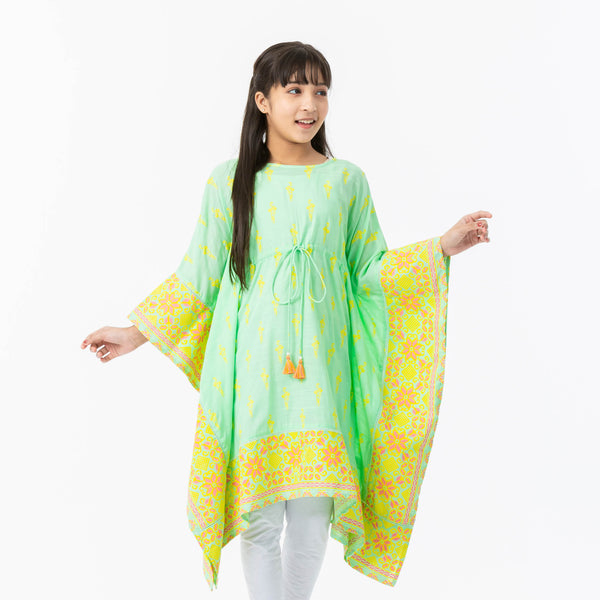 Girls Mint Kaftan