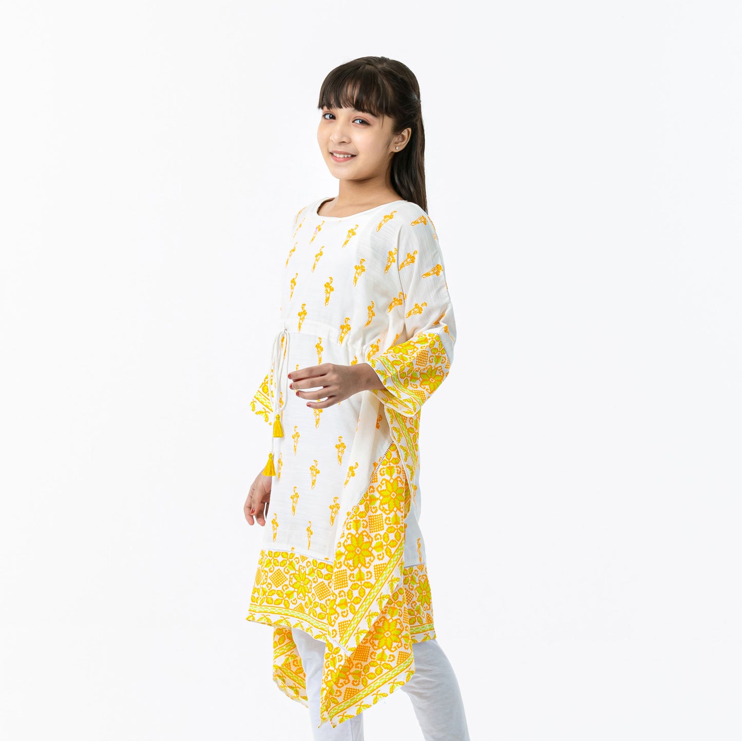 Girls White Kaftan