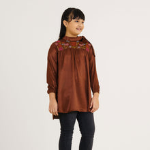 Load image into Gallery viewer, Girls Brown Embroidered Tunic
