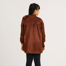 Load image into Gallery viewer, Girls Brown Embroidered Tunic
