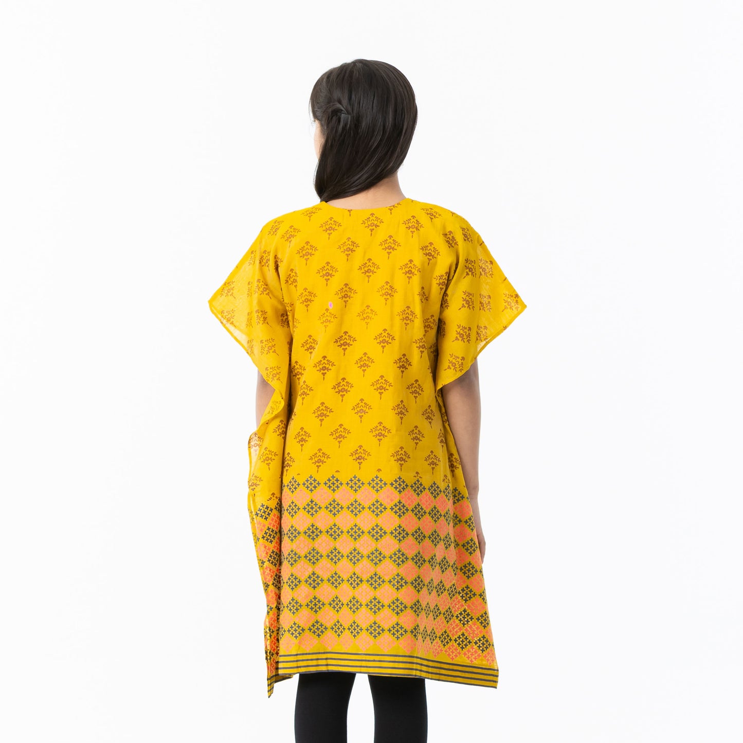 Girls Mustard Kaftan