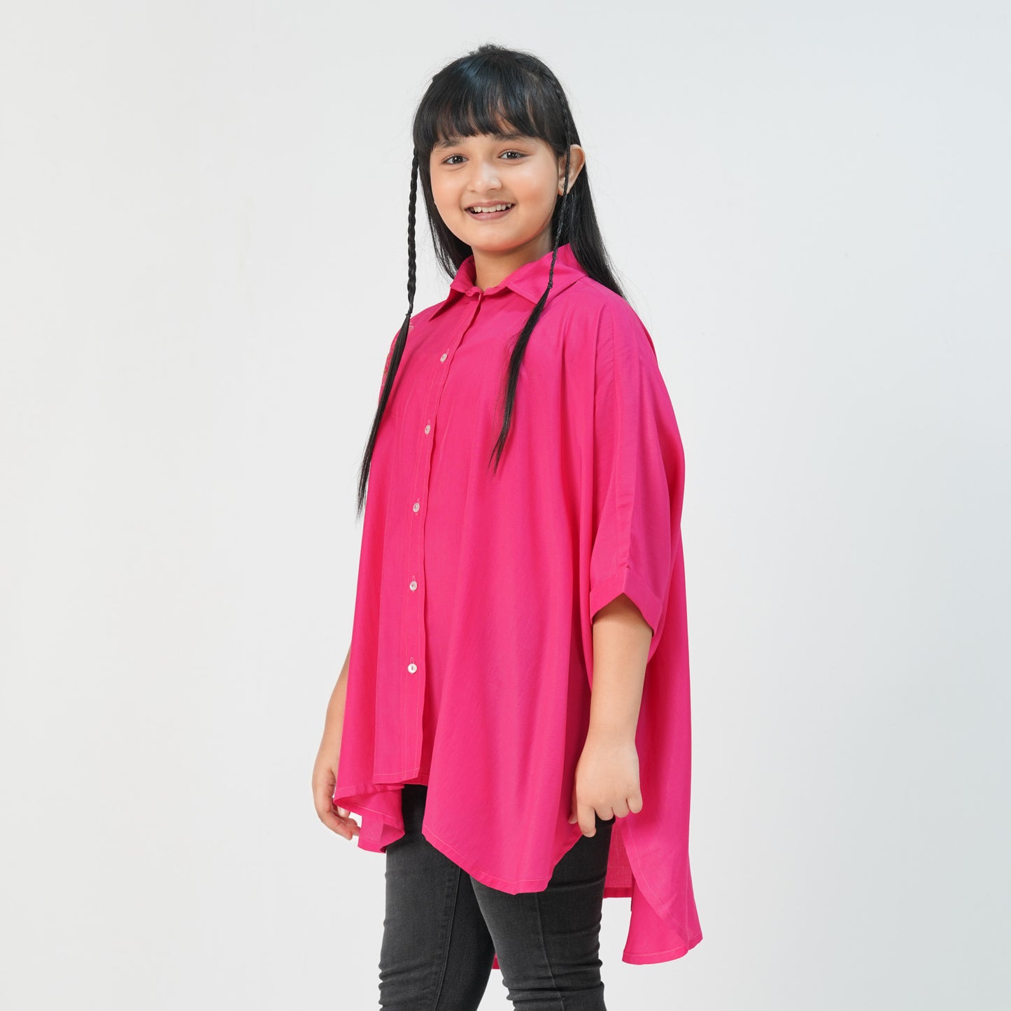 Teen Girls Oversized Embroidered Tunic