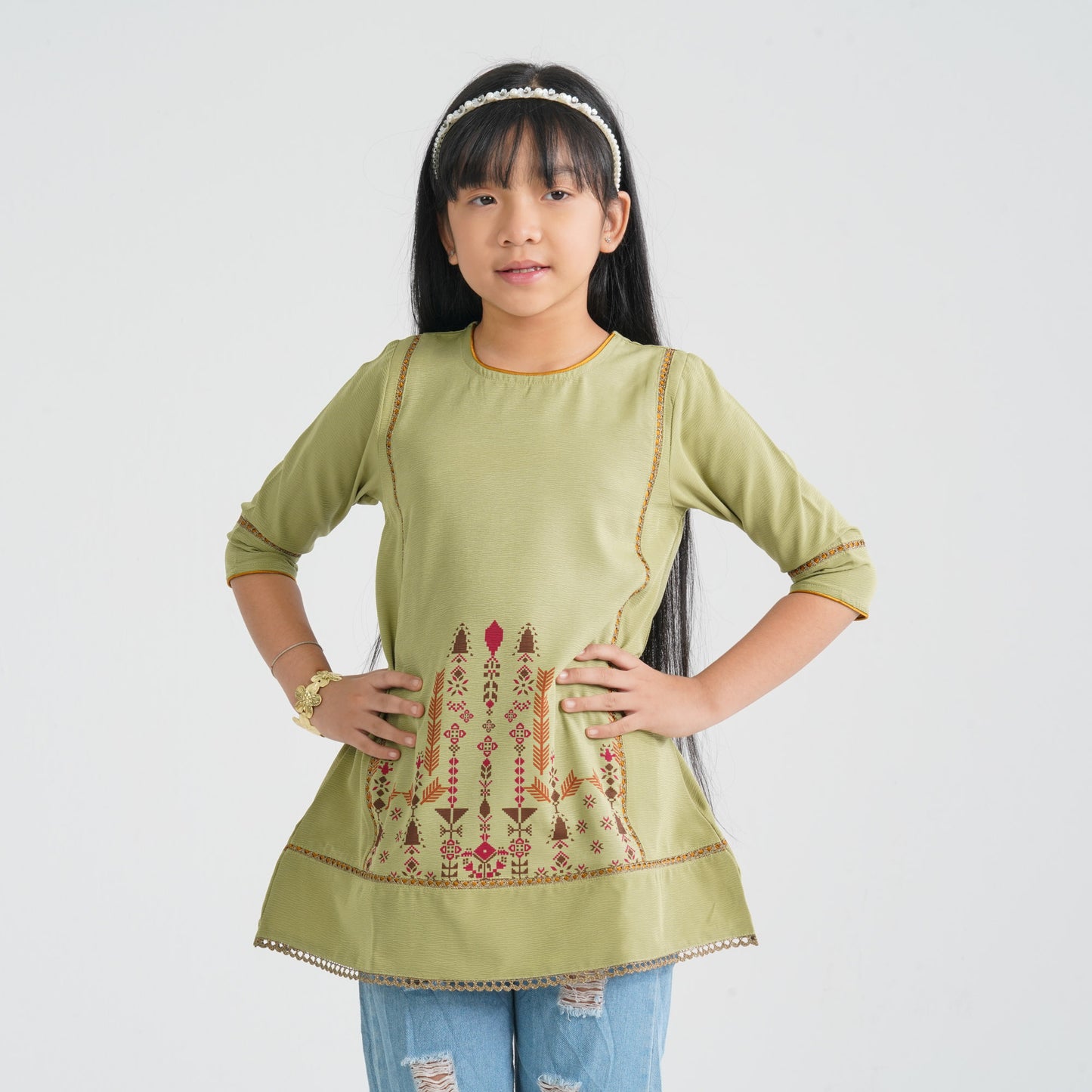 Girl's Green Tunic