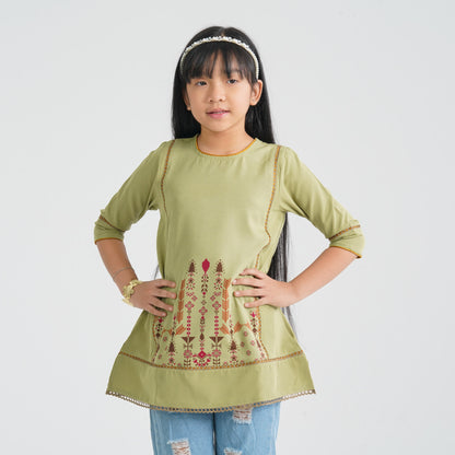 Girl's Green Tunic