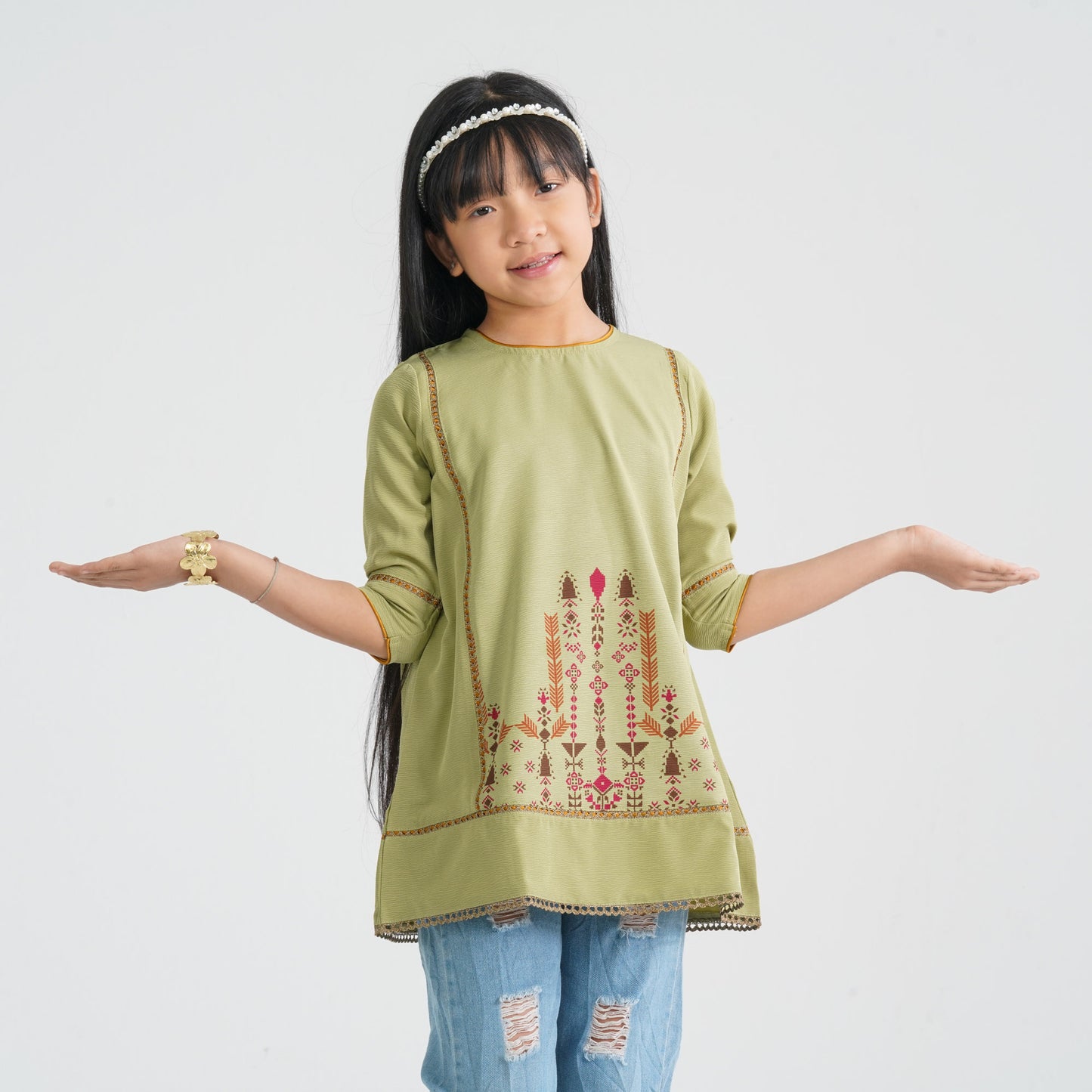Girl's Green Tunic
