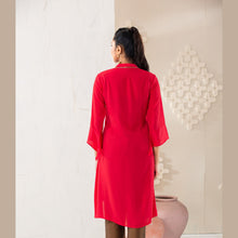 Load image into Gallery viewer, Women’s Red Ethnic Tunic
