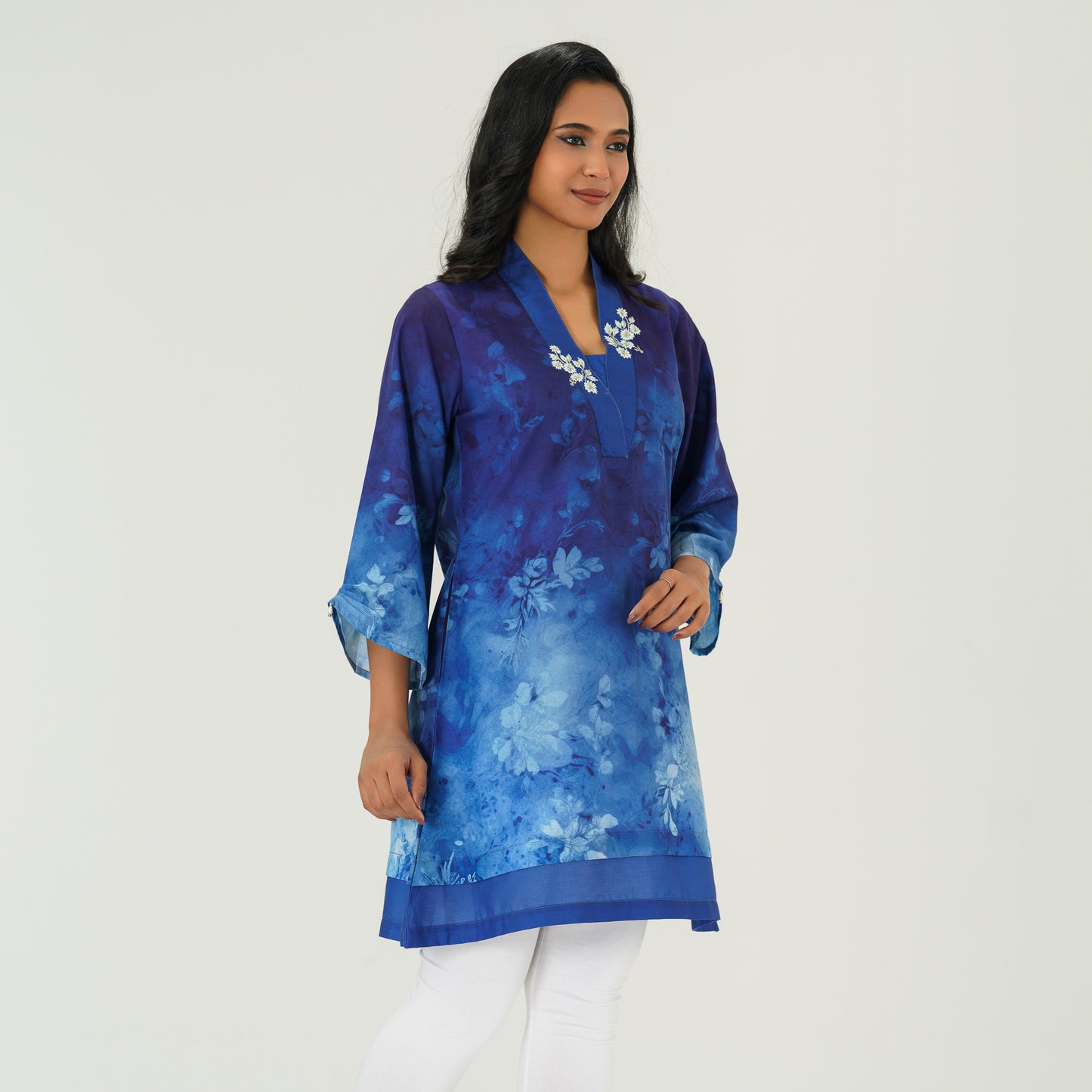 Womens Indigo Ethnic Tunic