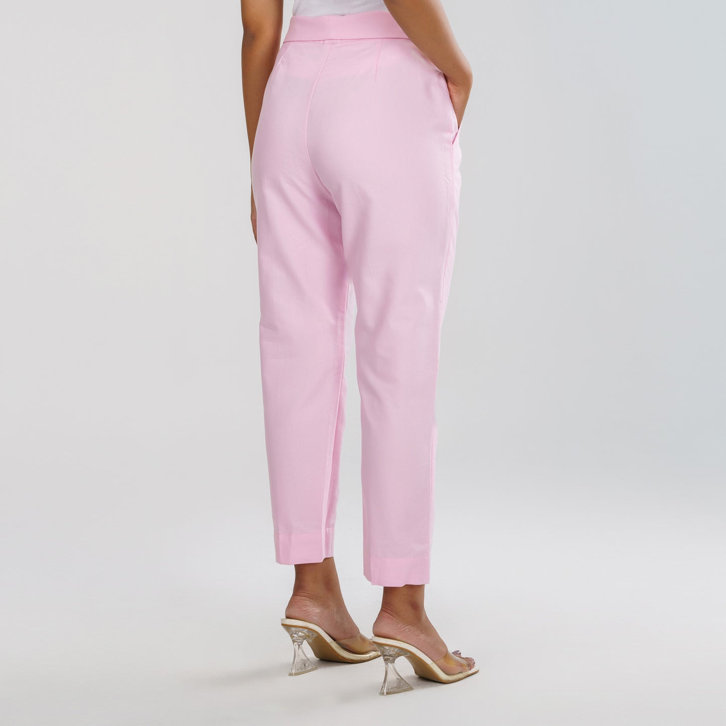 Womens Baby Pink Workwear Bottom