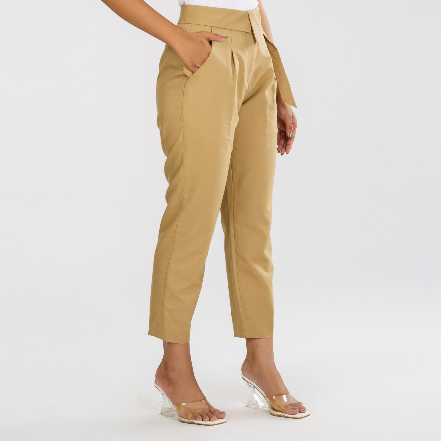 Womens Beige Workwear Bottom