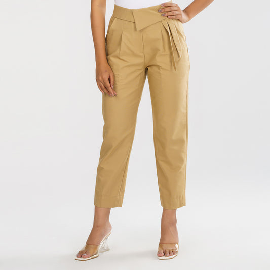 Womens Beige Workwear Bottom