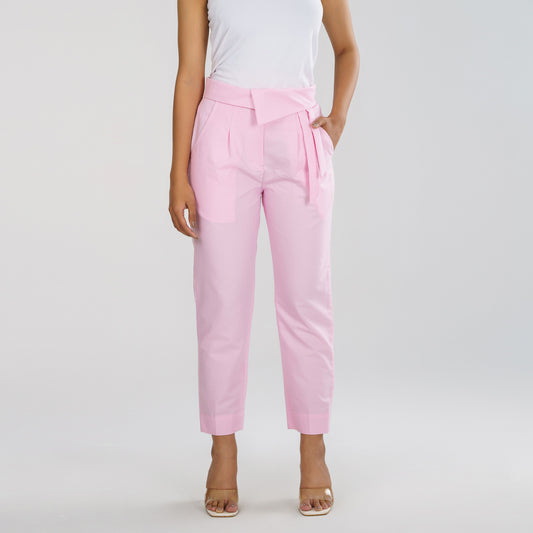 Womens Baby Pink Workwear Bottom