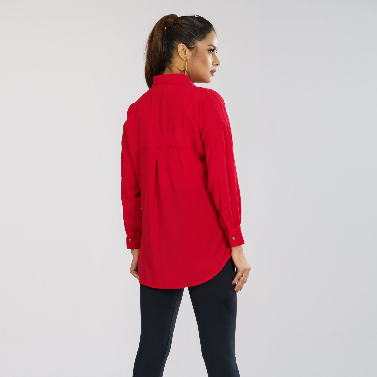 Womens Red Workwear Shirt