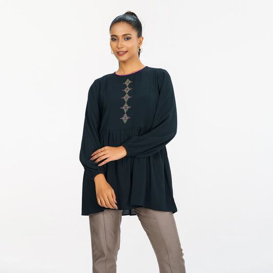 Womens Black Workwear Top