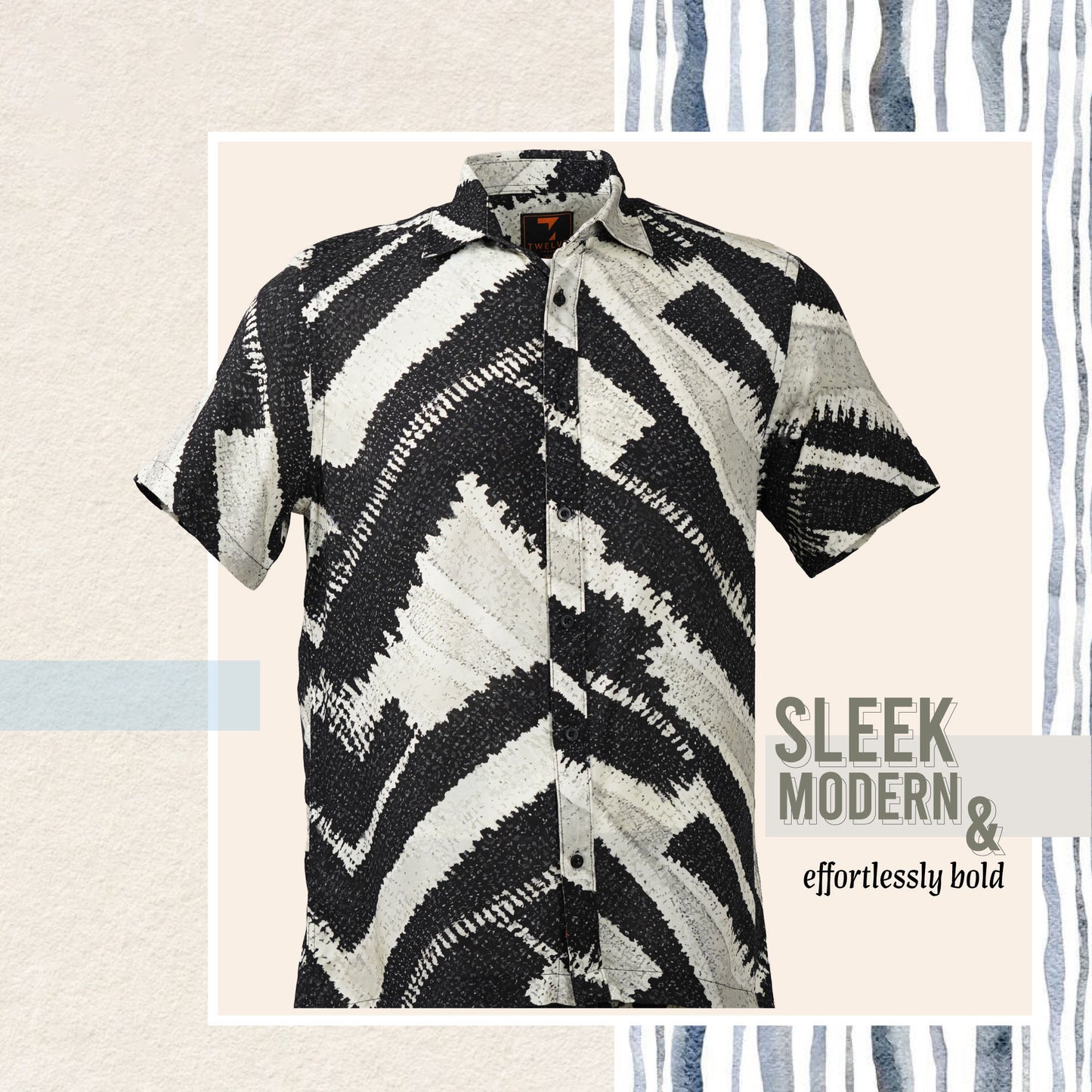 Mens Black Aop Casual Shirt