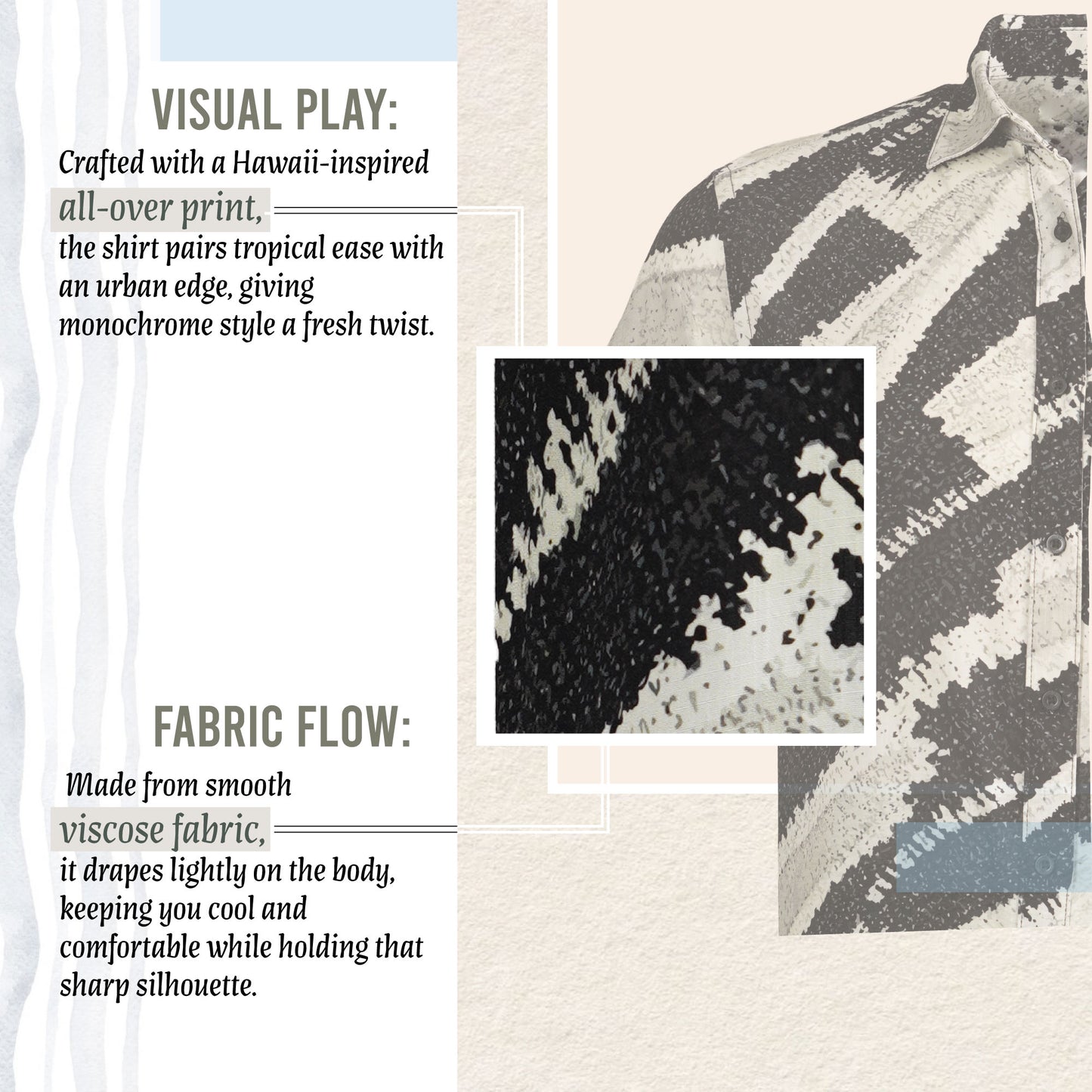 Mens Black Aop Casual Shirt