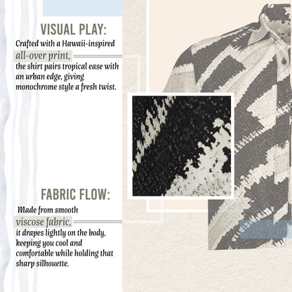 Mens Black Aop Casual Shirt