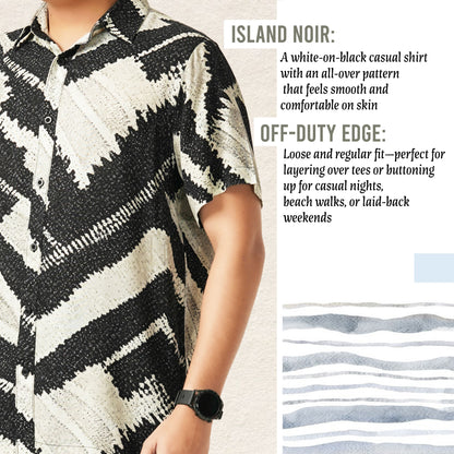 Mens Black Aop Casual Shirt