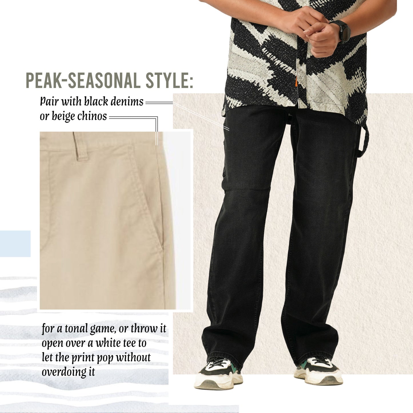 Mens Black Aop Casual Shirt