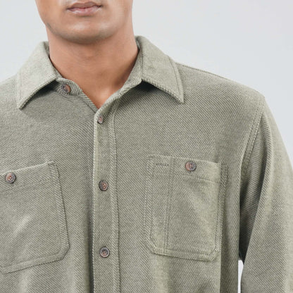 Mens Olive Casual Shirt