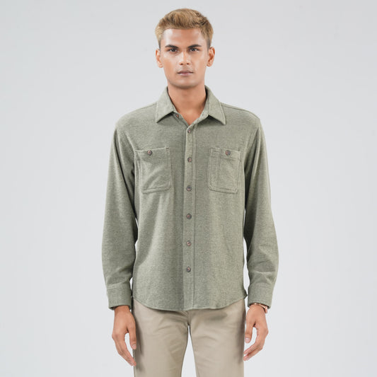 Mens Olive Casual Shirt