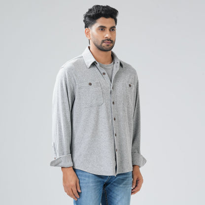 Mens Grey Casual Shirt