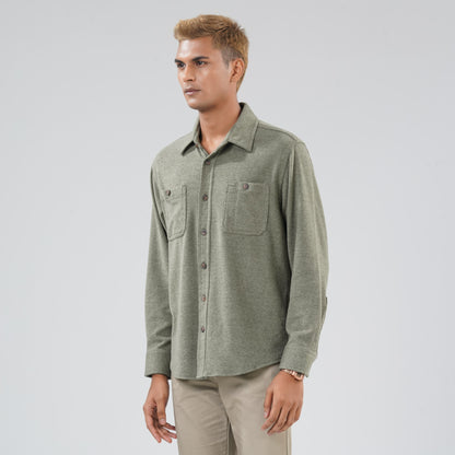 Mens Olive Casual Shirt