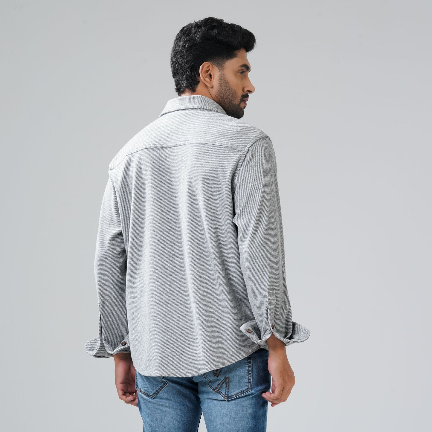 Mens Grey Casual Shirt