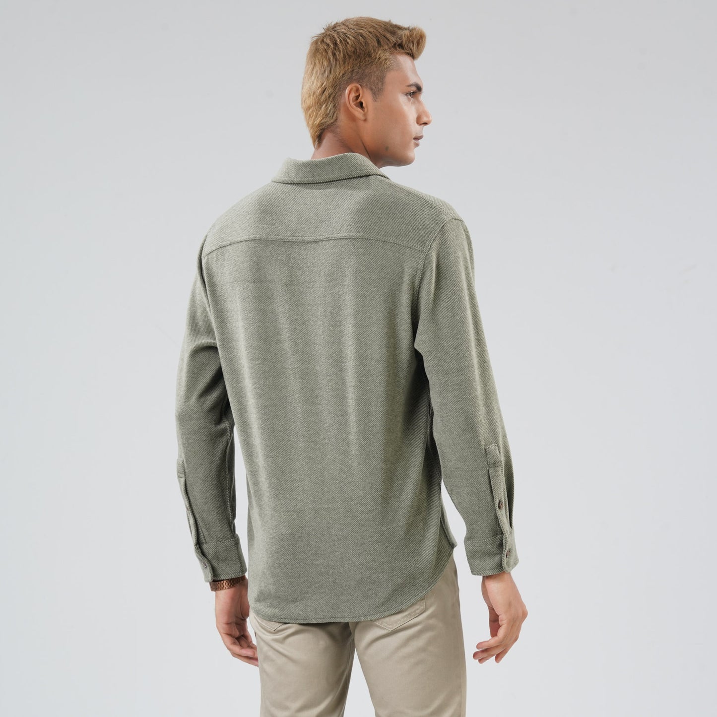 Mens Olive Casual Shirt