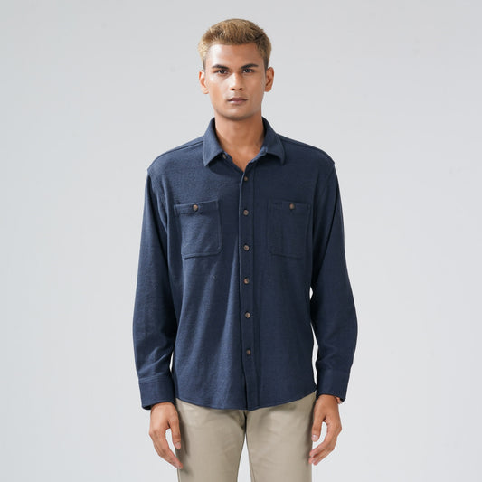 Mens Navy Casual Shirt
