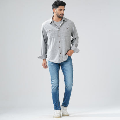 Mens Grey Casual Shirt