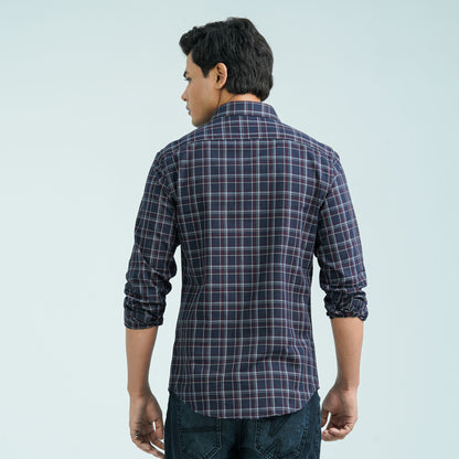 Men’s Ash Navy Casual Cotton Shirt