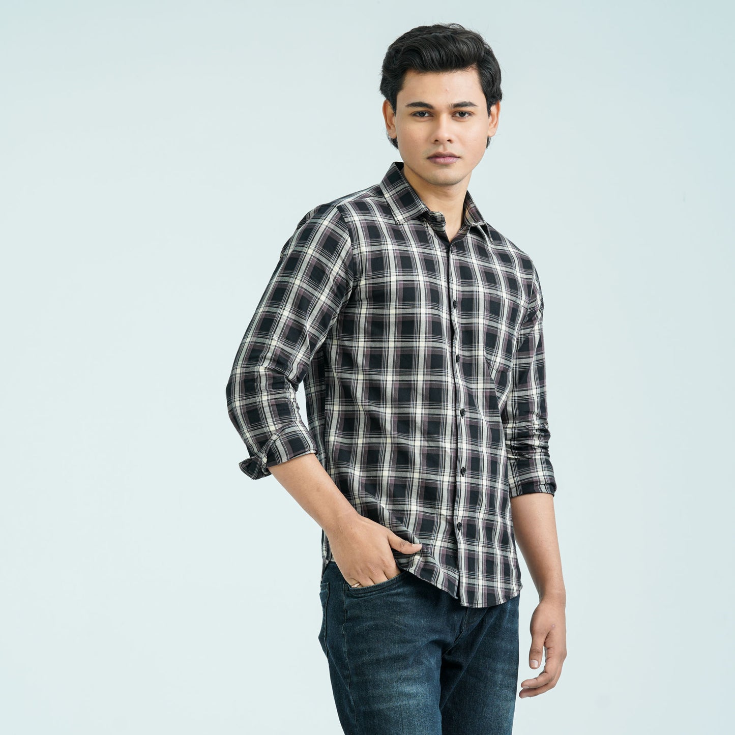 Men’s Black Chocolate Casual Cotton Shirt