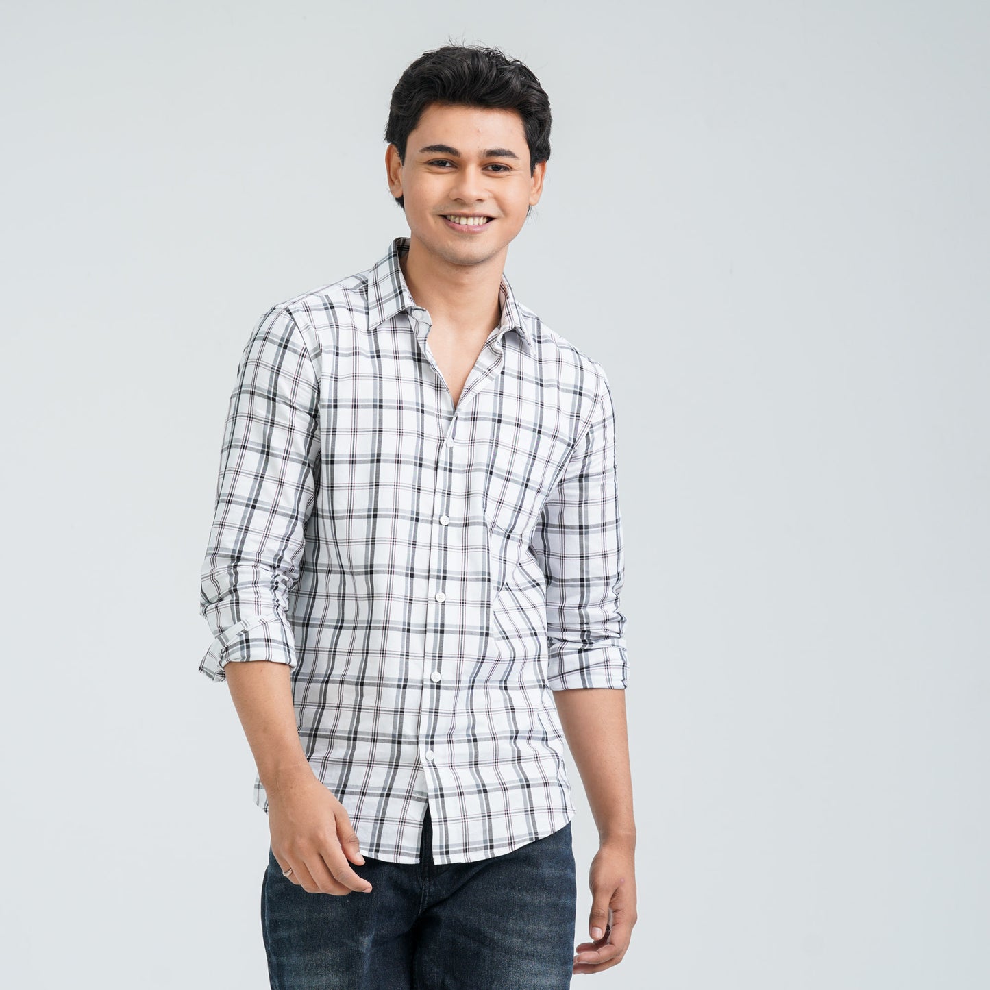 Men’s White Casual Cotton Shirt