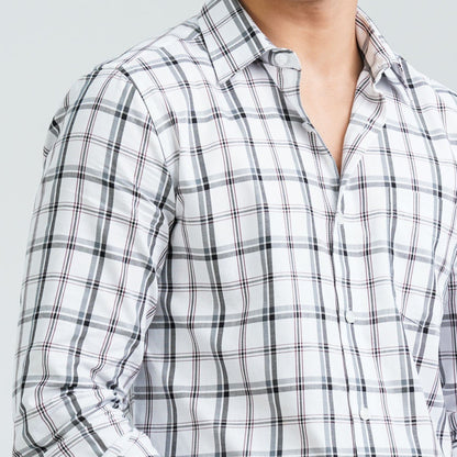 Men’s White Casual Cotton Shirt