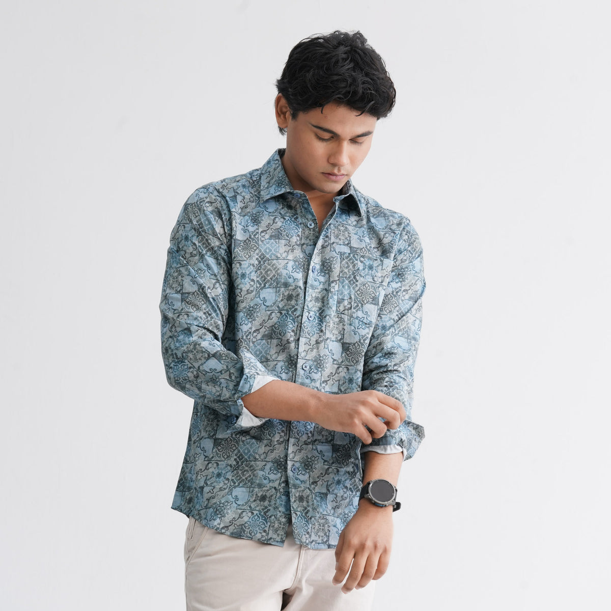 Men's Ash AOP Casual Shirt