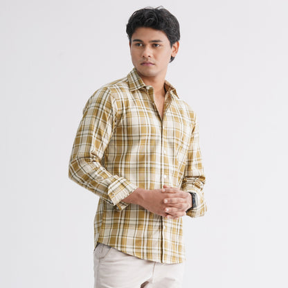 Men’s Brown Check Casual Shirt