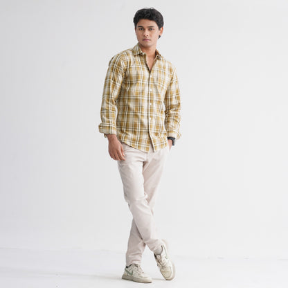 Men’s Brown Check Casual Shirt