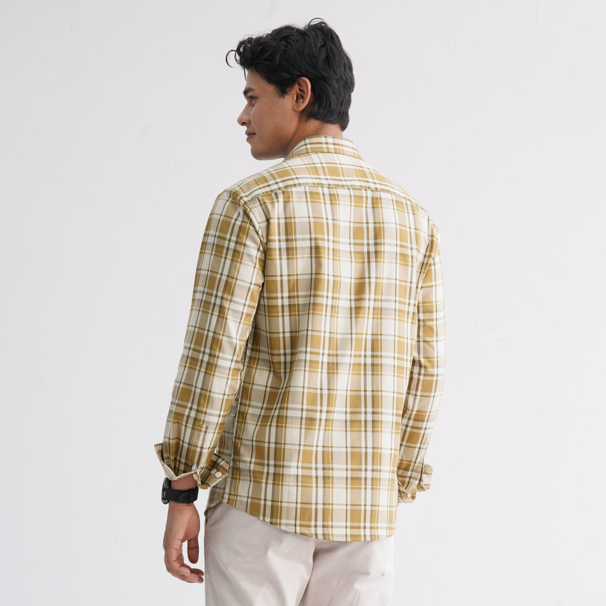 Men’s Brown Check Casual Shirt