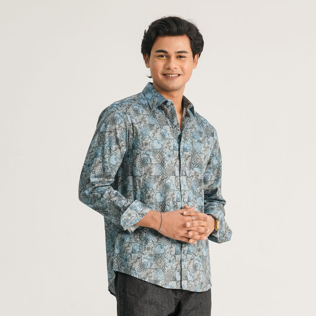 Mens Ash AOP Casual Shirt