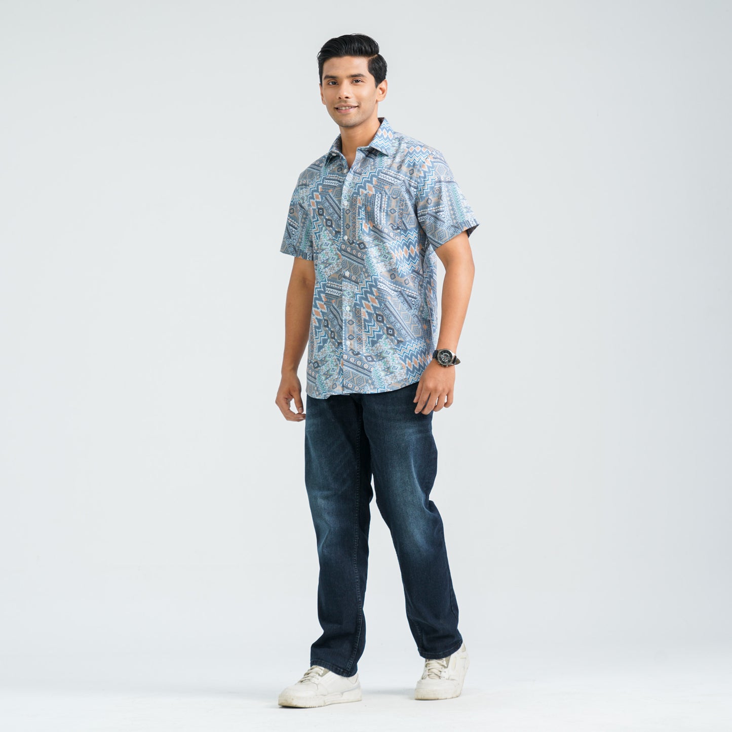 Men’s Rainbow Blended Casual Shirt