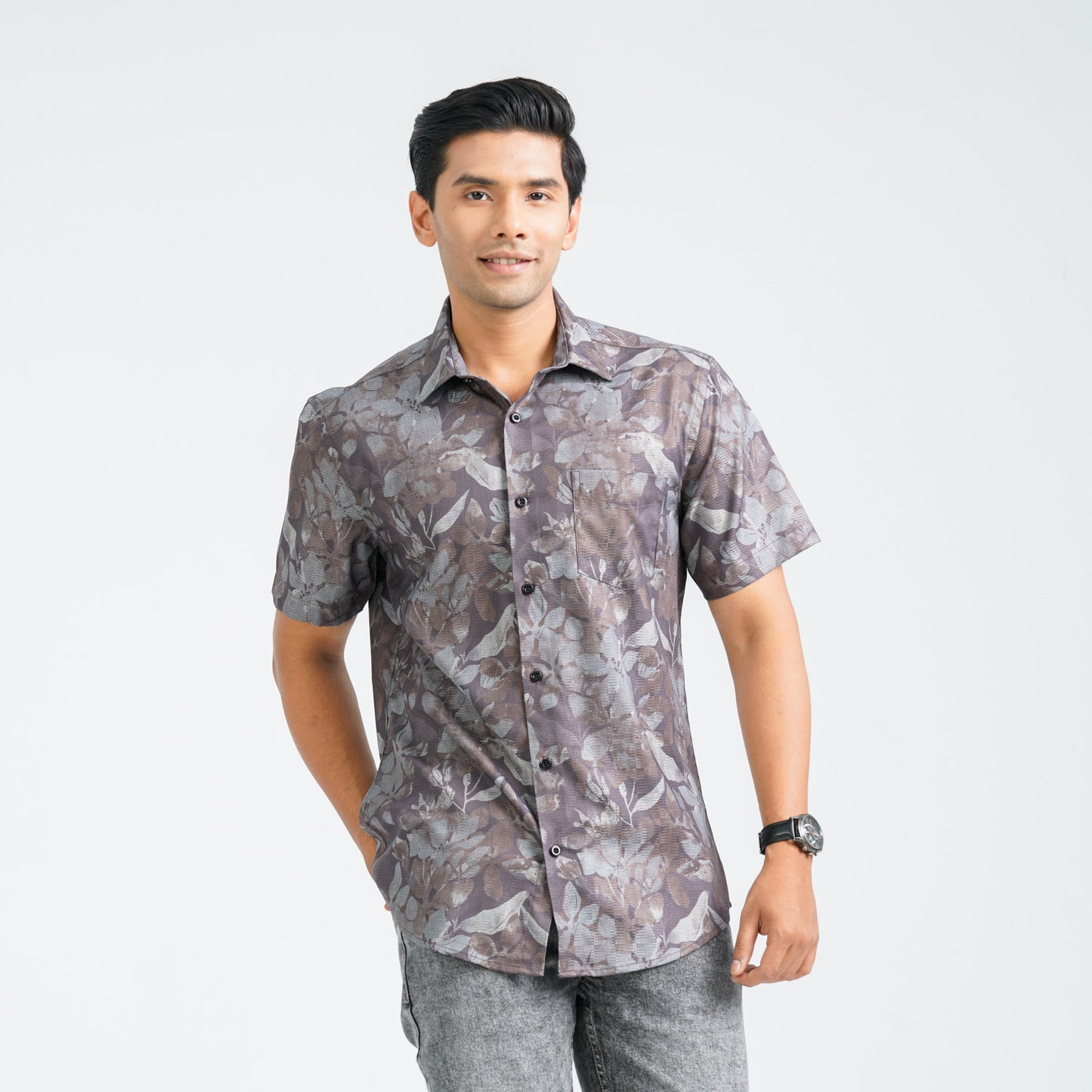 Men’s Coffee Blended Casual Shirt