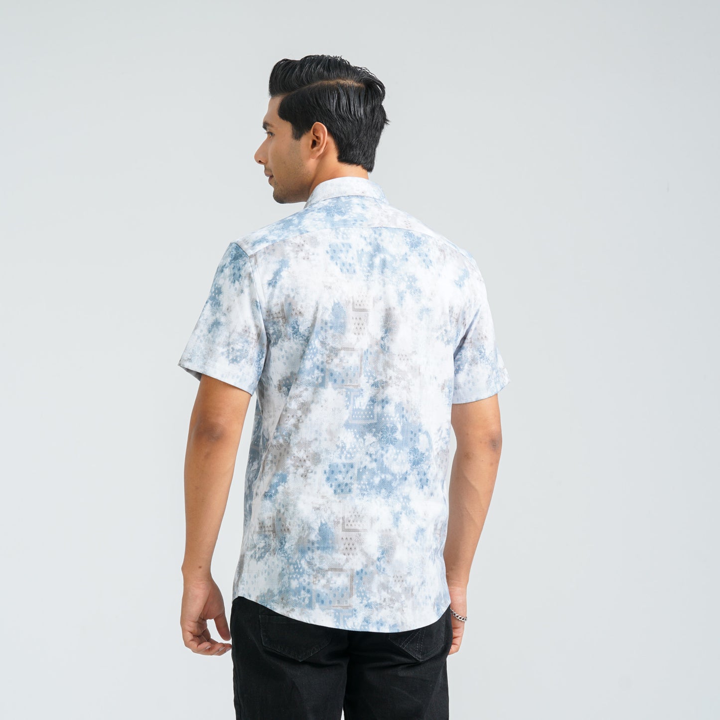 Men’s White Blended Casual Shirt