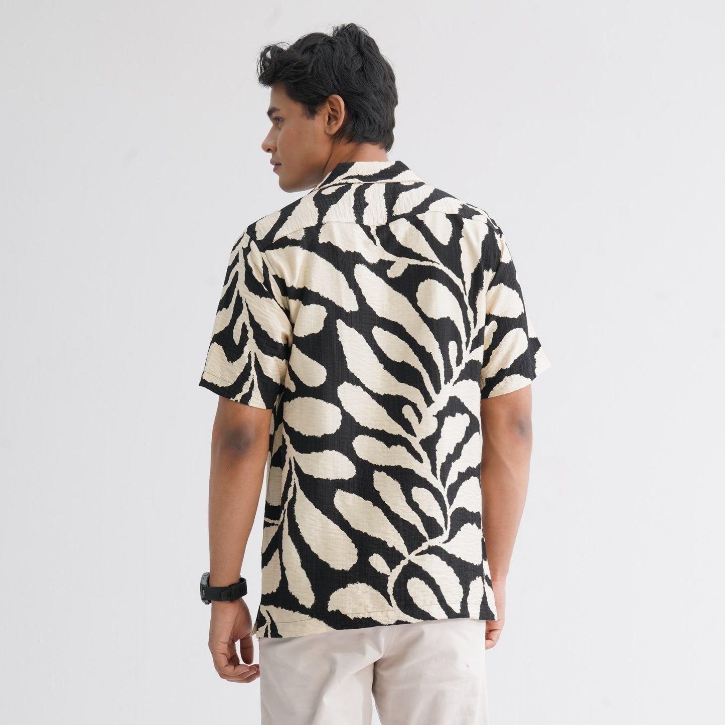Men’s Black Cream Casual Shirt