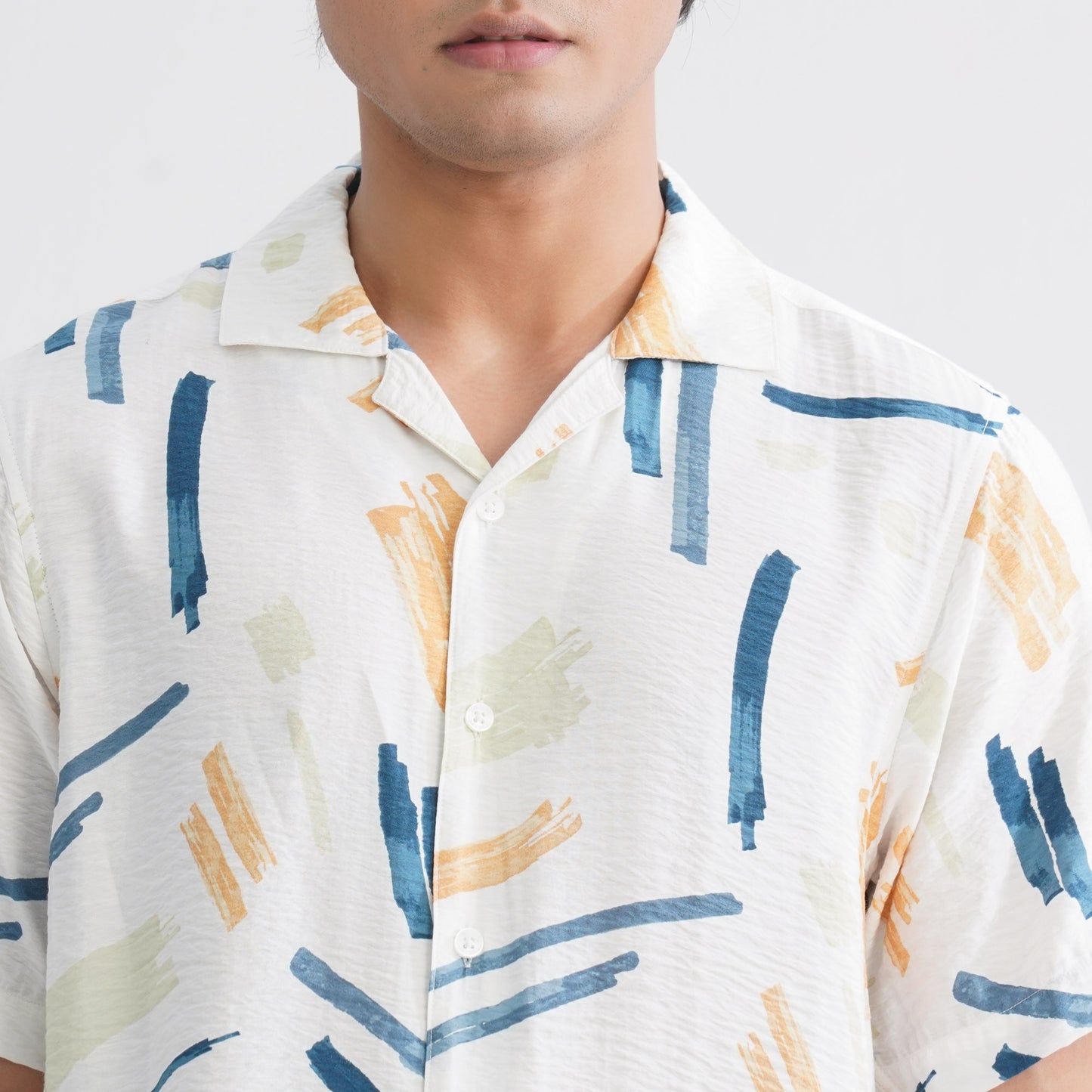Men’s White Blended Casual Shirt